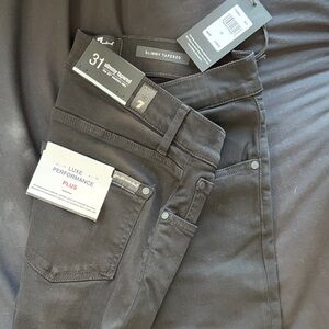 7 For All Mankind Slimmy Tapered Black Jeans
